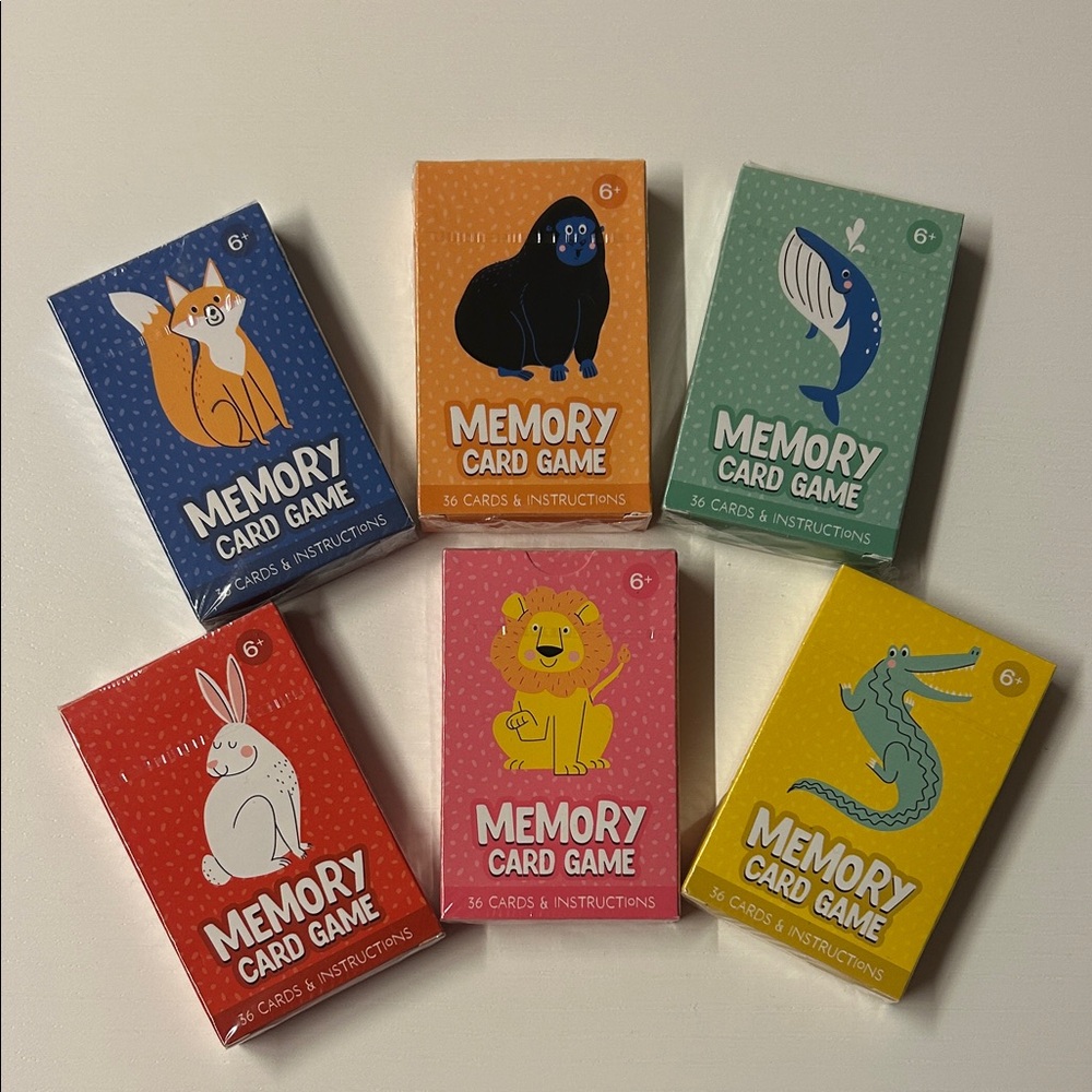 Animal Memory Card Game Set - Set of 3